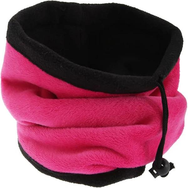 FLOSO Womens/Ladies Multipurpose Fleece Neckwarmer Snood / Hat Pink One Size