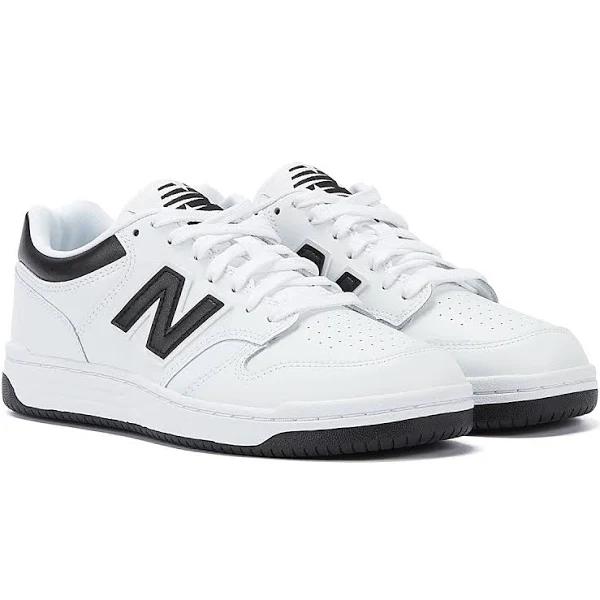 New Balance 480 White/Black Trainers - US 4.5