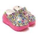 Crocs White Lisa Frank Edition Mega Crush Clogs