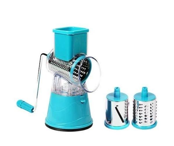 Manual Multifunctional Round Mandoline Slicer Grater - Blue - AfterPay & zipPay Available