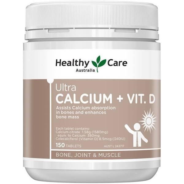 Healthy Care Ultra Calcium Plus Vitamin D 150 Tablets