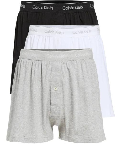 Calvin Klein Men's Boxer Knit Underwear 3 Pack - Multi - Size Medium