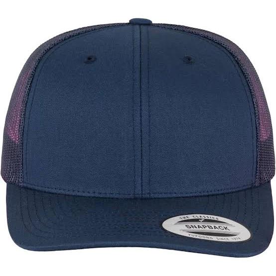 Yupoong - Blue Trucker Cap - Kids Retro Navy Trucker @ Hatstore