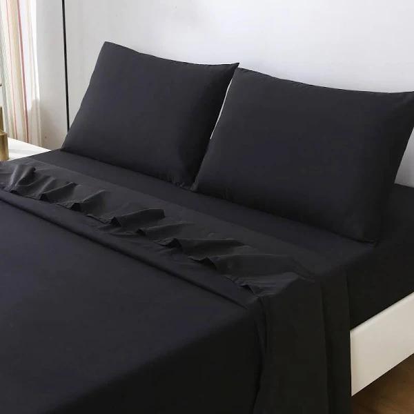 Linenova Microfiber Soft 1200TC Sheet Set - Black Queen