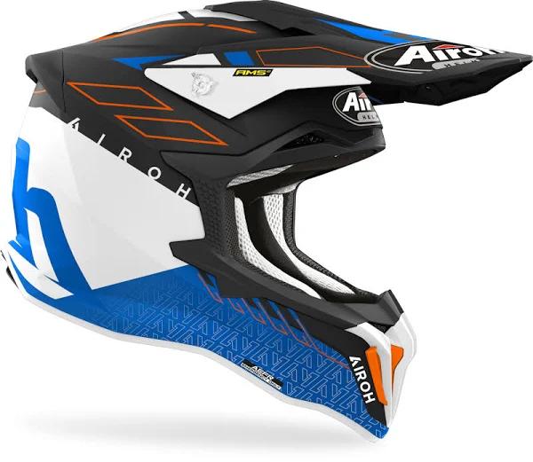 Airoh Strycker Skin Blue Black Helmet XXL - Motocross Helmets