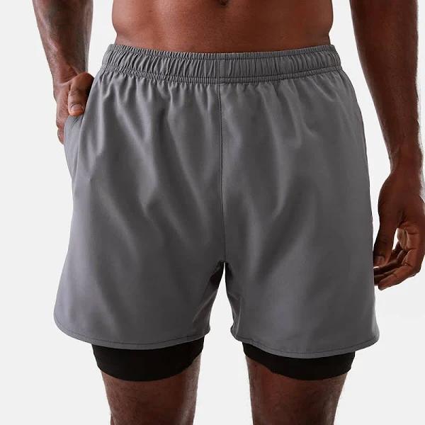 Kmart Active Mens Dual Layer Shorts - Quietshade Size: 3XL