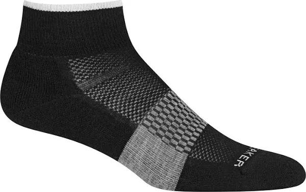 Icebreaker Merino Multisport Light Mini Womens Socks - Black/Snow - L