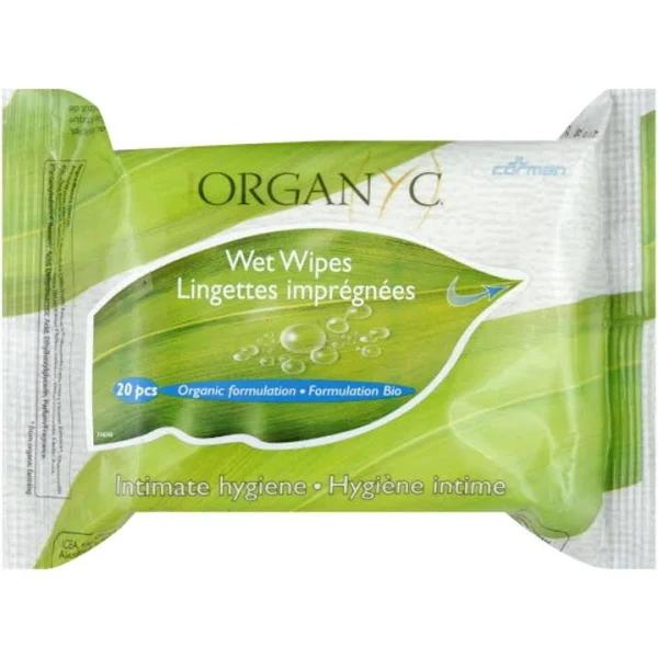 Organyc Organyc Wipes, Wet - 20 wipes