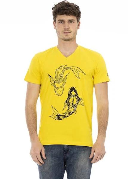 Trussardi Action Yellow Cotton T-Shirt - XXL