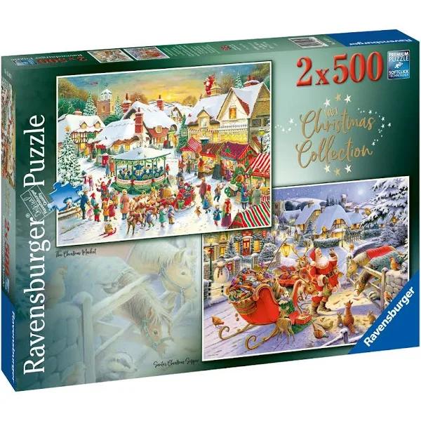 Ravensburger Puzzle 500 Piece 2x Christmas Collection No 1