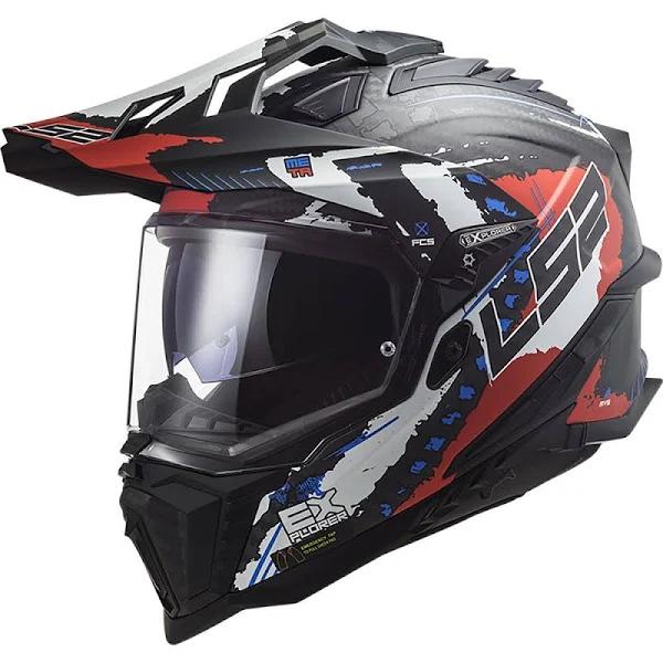 LS2 MX701 Explorer Carbon Extend Helmet Red Matt