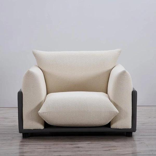 The Puff Boucle Occasional Chair - Natural White - Earn Everyday Rewards, Afterpay Available