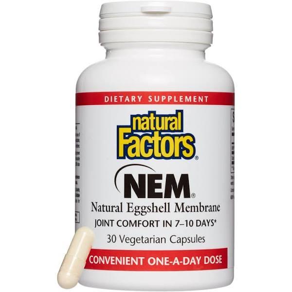 Natural Factors NEM Natural Eggshell Membrane 30 Vegetarian Capsules