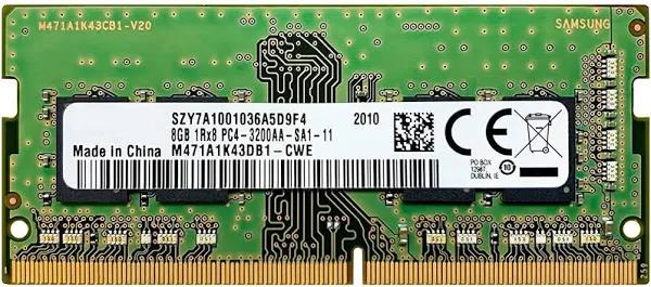 Samsung 8GB DDR4 3200MHz SODIMM PC4-25600 CL22 1Rx8 1.2V 260-Pin So-dimm Laptop