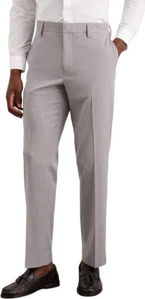 Burton Mens Essential Tailored Suit Trousers Light Grey 32S Recycled Polyester Viscose Elastane Mens Trousers