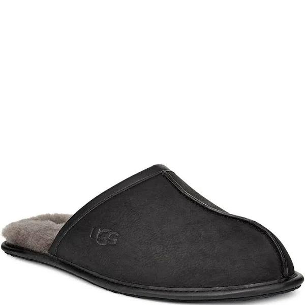 UGG Men's Scuff Sheepskin Backless Slipper In Black, Size 10