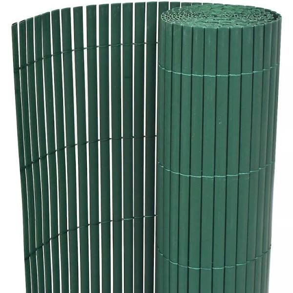 vidaXL Double-sided Garden Fence PVC 90×300 cm Green