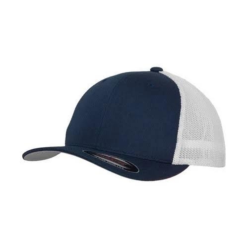 Flexfit Unisex Adult Two Tone Mesh Trucker Cap Navy/White One Size