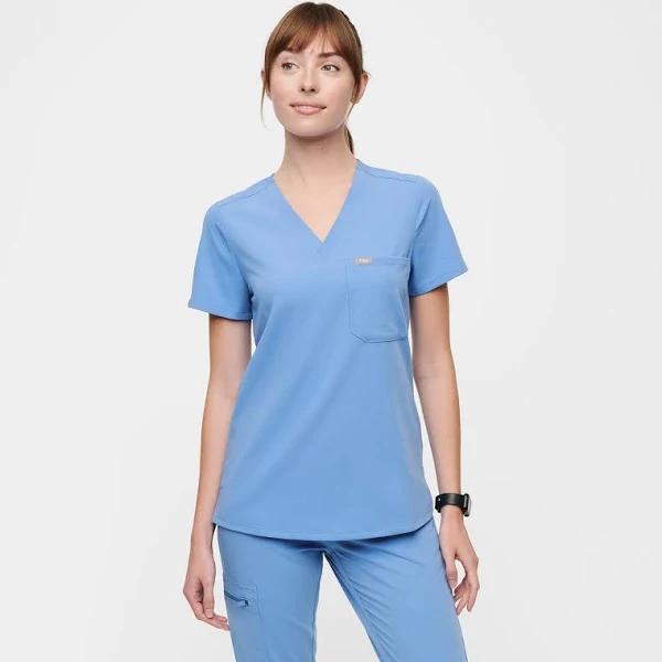 FIGS Womens Ceil Blue Catarina - One-Pocket Scrub Top