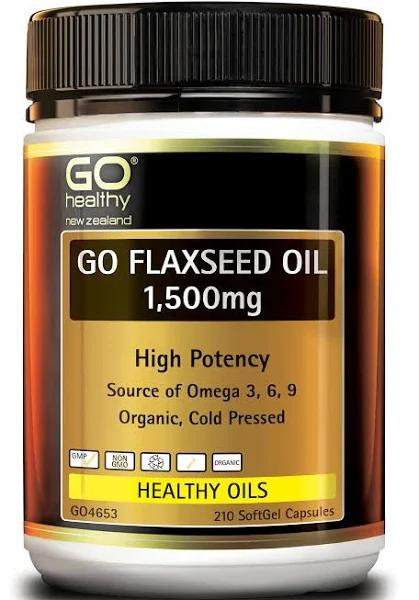 GO Healthy Go Flaxseed Oil 1,500mg - 210 Capsules