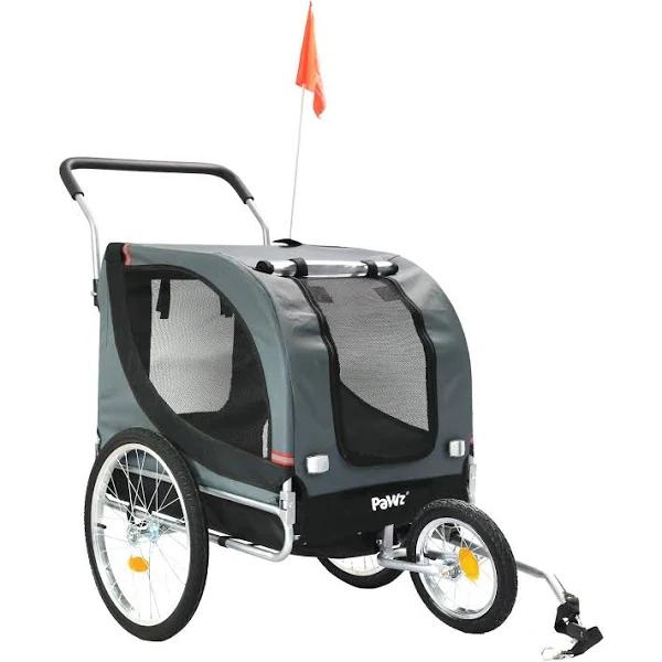 PaWz Pet Stroller Bike Trailer Foldable Pet Trailer 3-in-1 Outdoor Sunroof