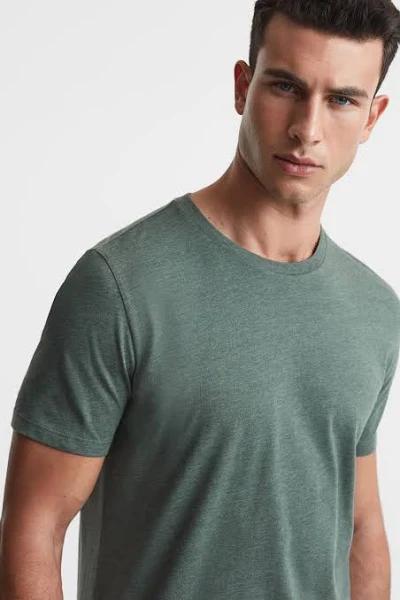 Reiss Bless - Thyme Melange Cotton Crew Neck T-Shirt, XS