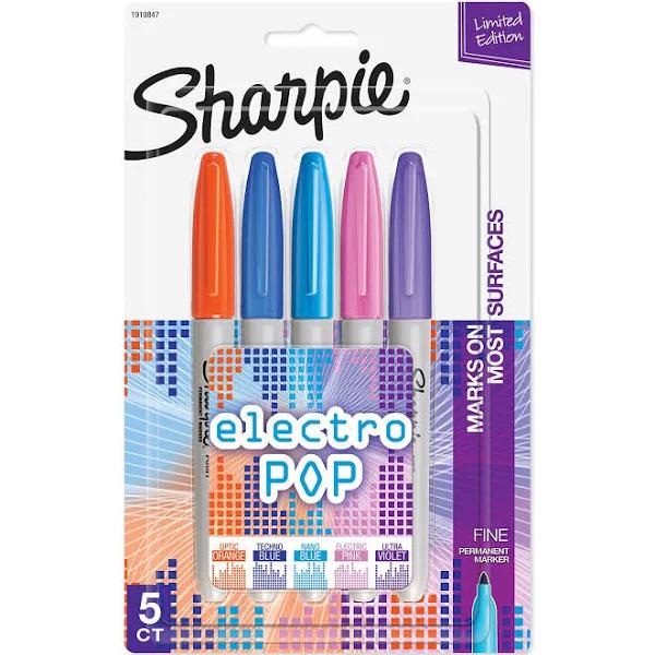 Sharpie Marker Electro-pop Fine Pack/5