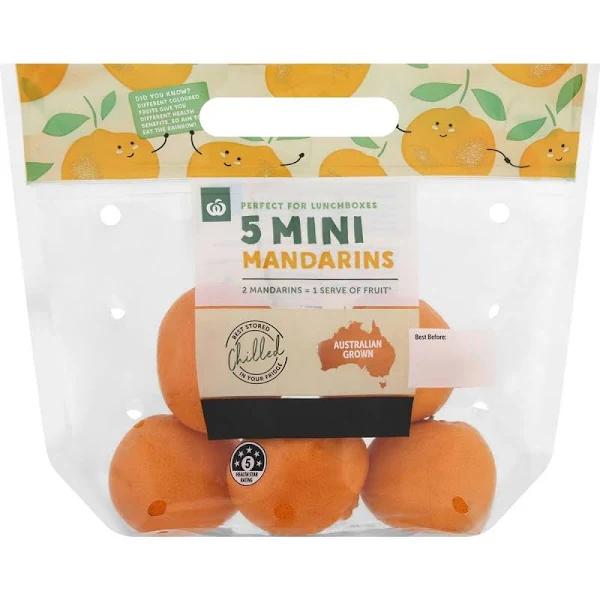 Woolworths Fresh Food Kids Mini Mandarins 5 Pack