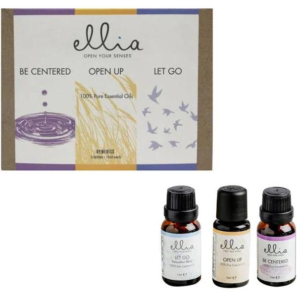 Ellia Be Centered/Let go/Open Up Essential Oil 15ml 3 Pack