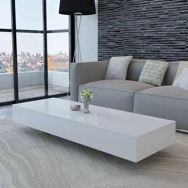 vidaXL Coffee Table High Gloss White