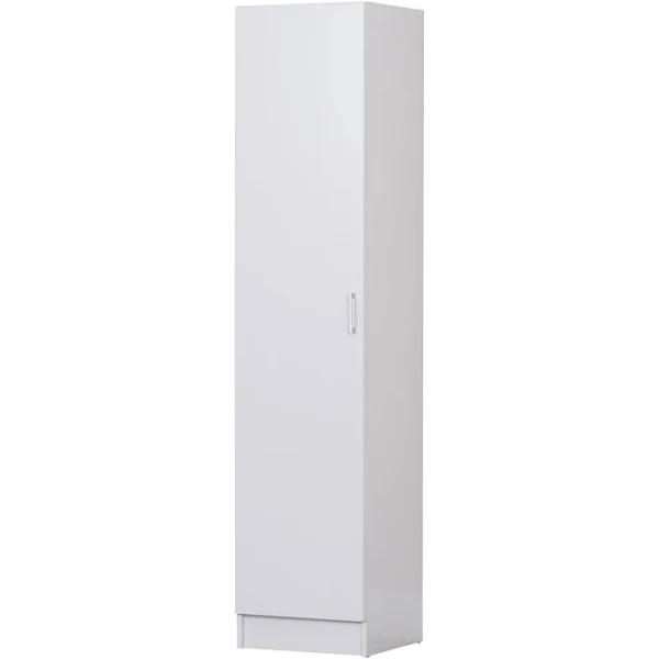 Multi-purpose Cupboard Single Door Multi Shelves Storage Unit White