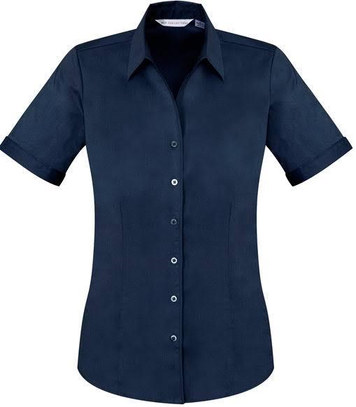 Biz Collection Ladies Monaco Short Sleeve Shirt (S770LS) 20 / Ink