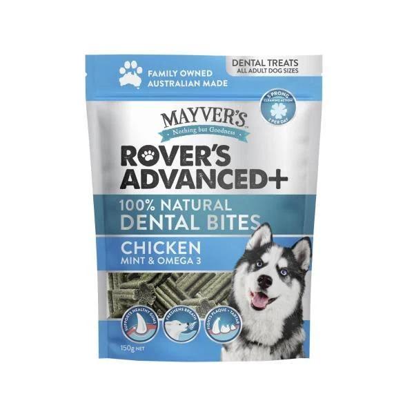 Mayver's Rover's Advanced+ Chicken Dental Bites Dog Treat 150g