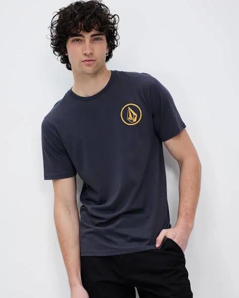 Volcom Men's Mini Circle Stone Short Sleeve Logo Tee / T-Shirt / Tshirt - Black - XL - AfterPay & zipPay Available