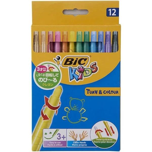 Bic Kids Turn & Colour Crayons 12 Pack