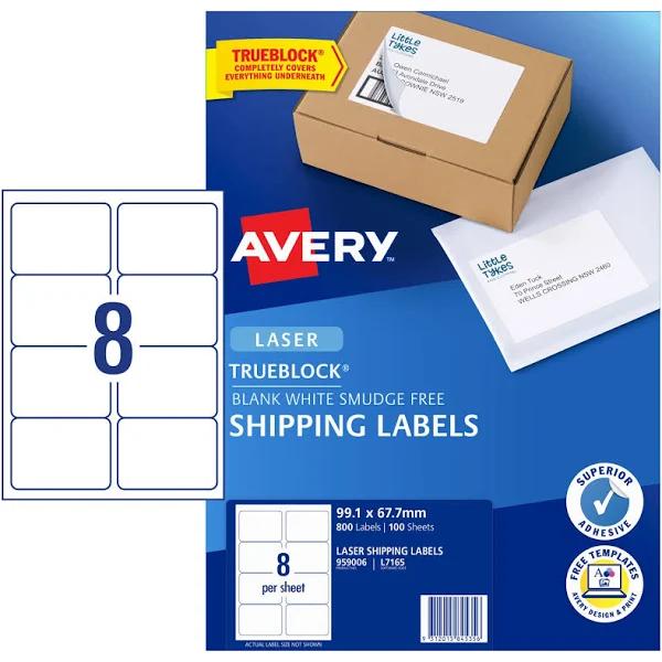 Avery Laser Label L7165 8Up Pk100