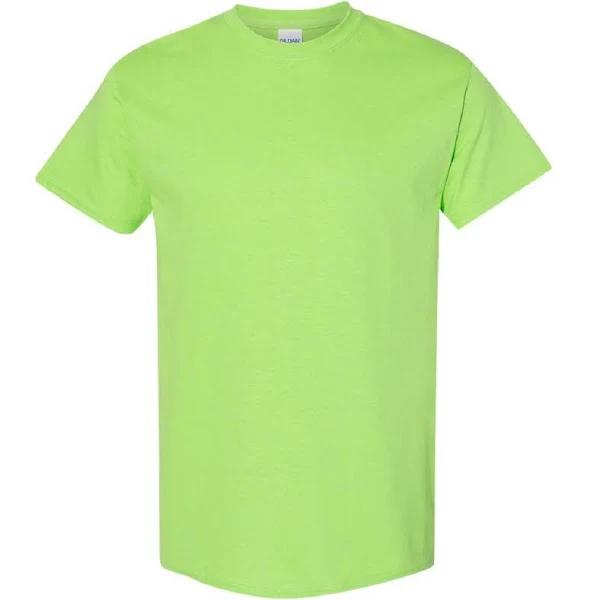 Gildan Mens Heavy Cotton Short Sleeve T-Shirt Lime S