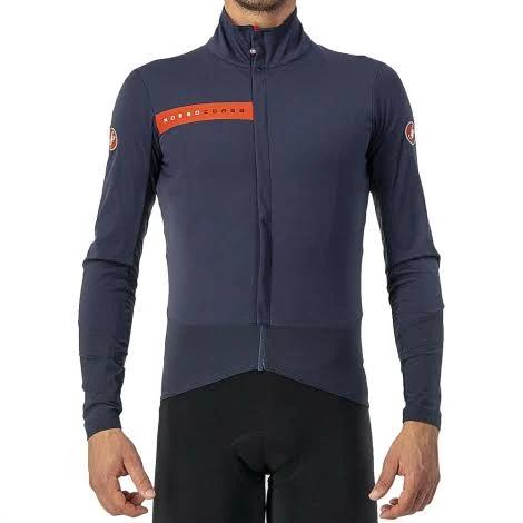 Castelli Beta Ros Cycling Jacket - AW22 - Silver Grey / Dark Grey / Red / 3XLarge