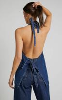 Lioness Hills Halter Dark Denim, XS