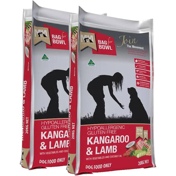 Meals for Mutts and Meows Meals for Mutts MFM Kangaroo and Lamb Dry Dog Food Adult, 40kg