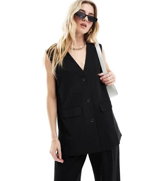 Pretty Lavish tailored waistcoat suit in black (part of a set)