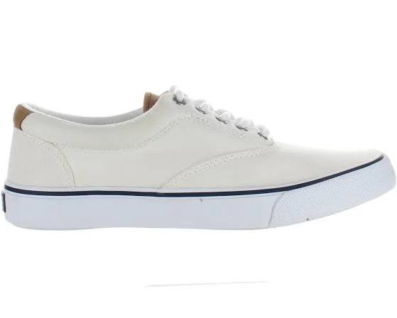 Sperry Men's Striper II CVO SW Sneaker, White, Cotton, US 9.5