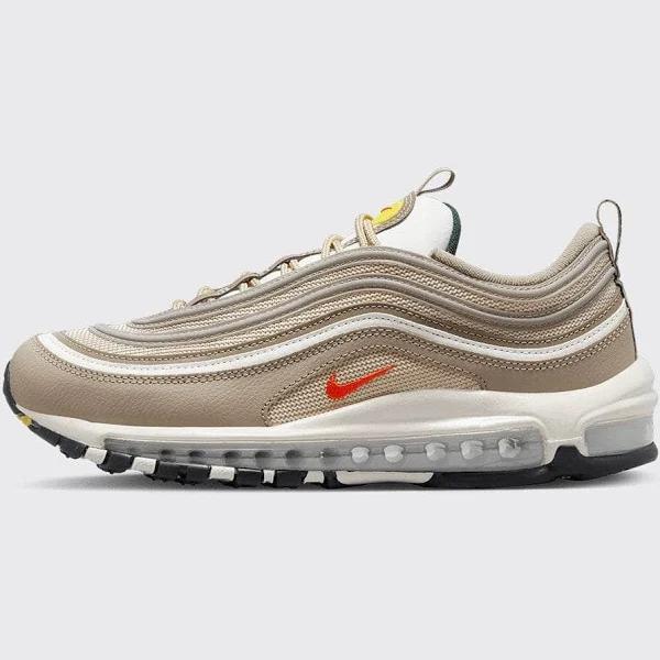 Nike Women's Air Max 97 SE Khaki/picante Red/sesame Sail - Size 6