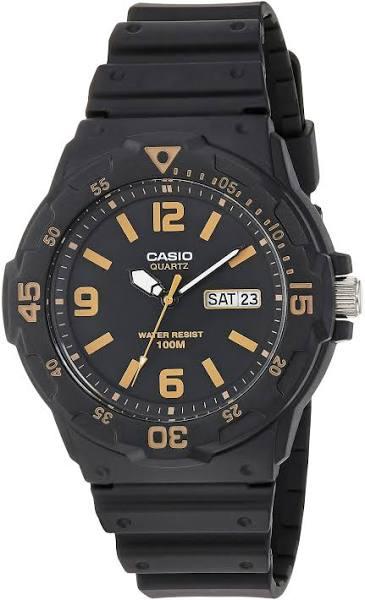 Casio Men Water Resistant Black Resin Watch MRW-200H-1B3V