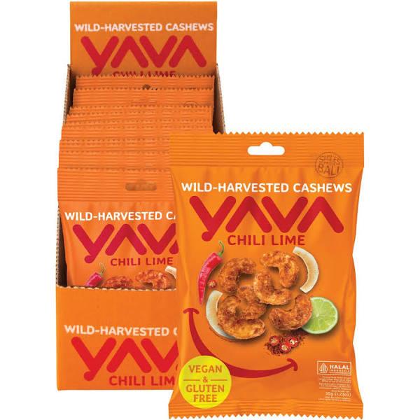 YAVA Wild-Harvested Cashews Chili Lime 10x35g