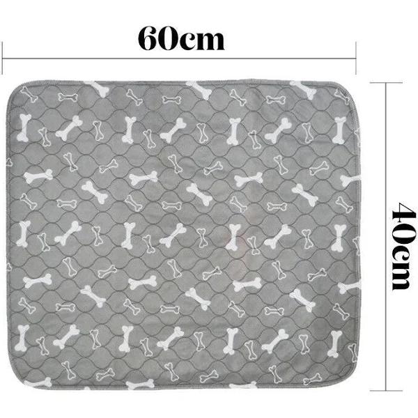 OliandOla Gray Bone Washable Pet Dog Cat Puppy Training Pee Reusable Pads Absorbent Mat -Not-Available