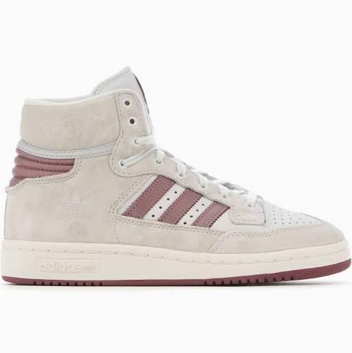 Adidas Centennial 85 Hi Crystal White/ Purple/ Burgundy