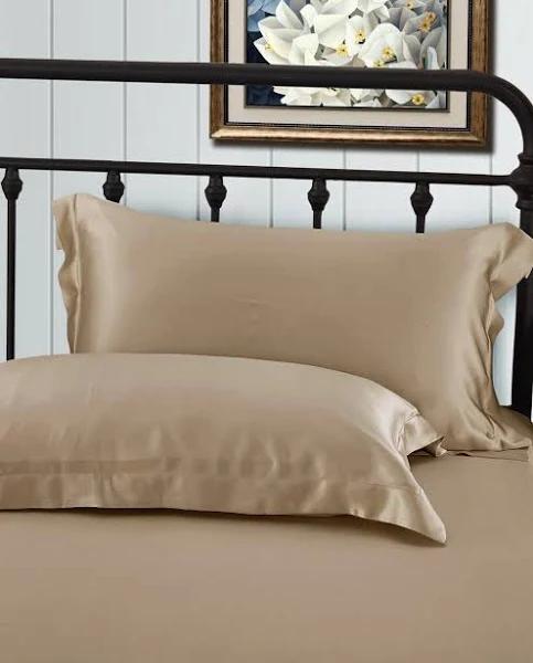 LILYSILK 19 Momme Mulberry Silk Pillowcases Taupe Australia Offers A Cozy Night's Sleep Luxurious Queen(50 x 80cm)