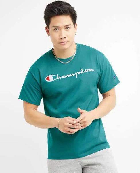 Champion Men's Tee Shirt Jungle Mint Logo Tee XL