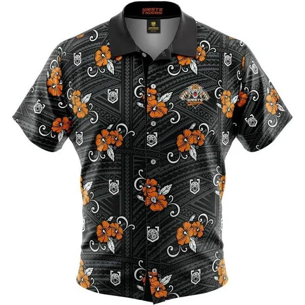 NRL 2021 Tribal Hawaiian Polo - West Tigers - Rugby League